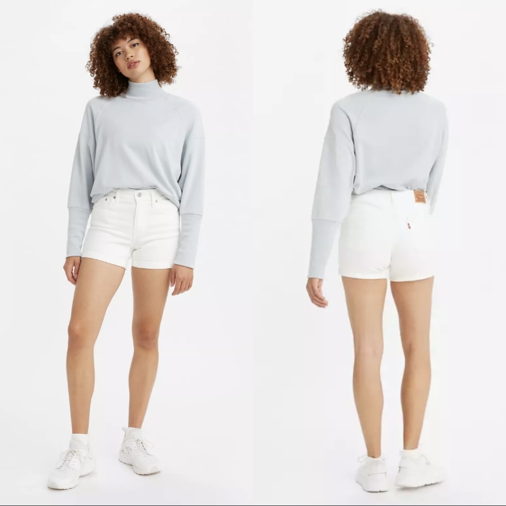 NWT Levis White Mid Shorts
